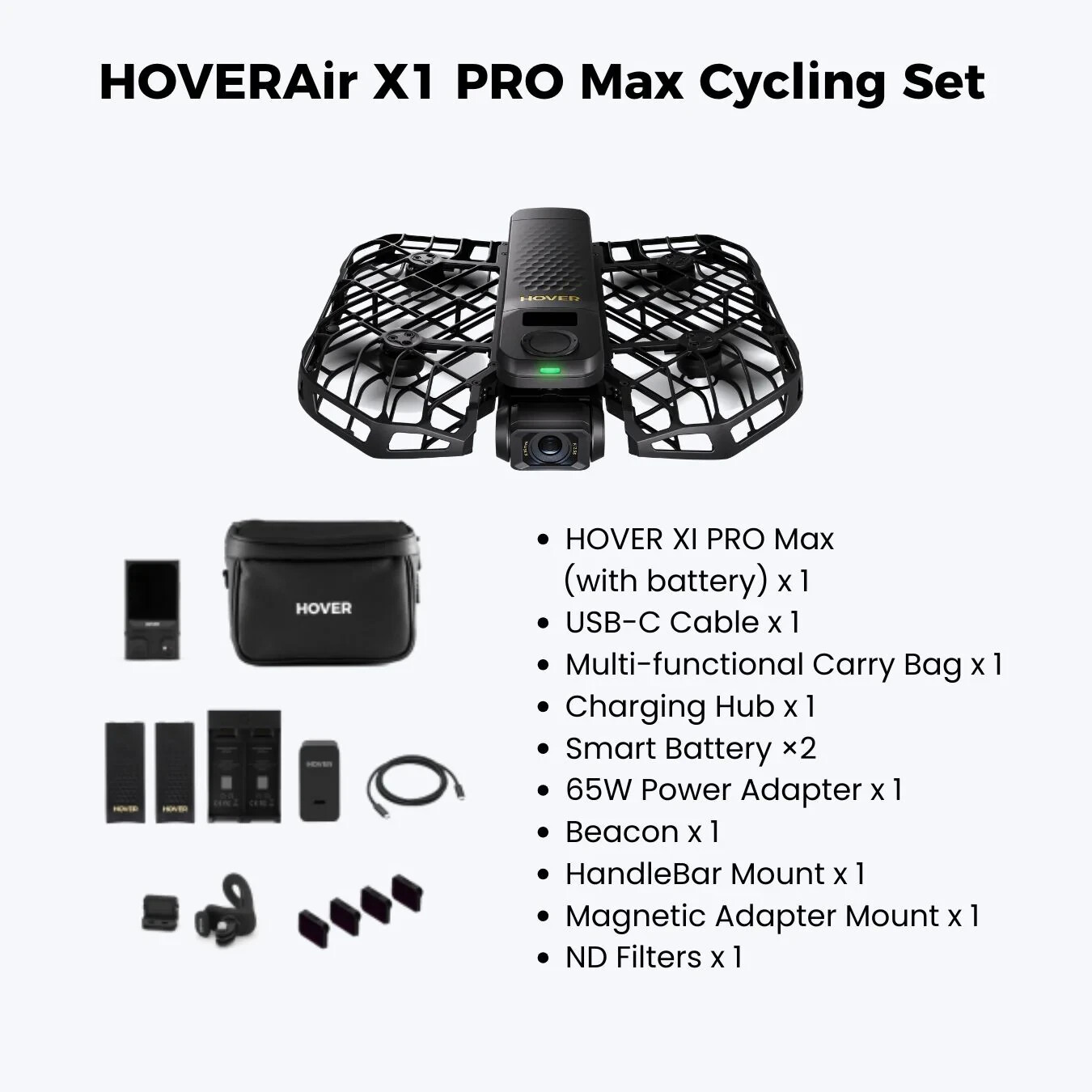 HoverAir X1 Smart 黒 HOVERAir X1 Smart（ホバーエアーエックスワンスマート）空飛ぶ