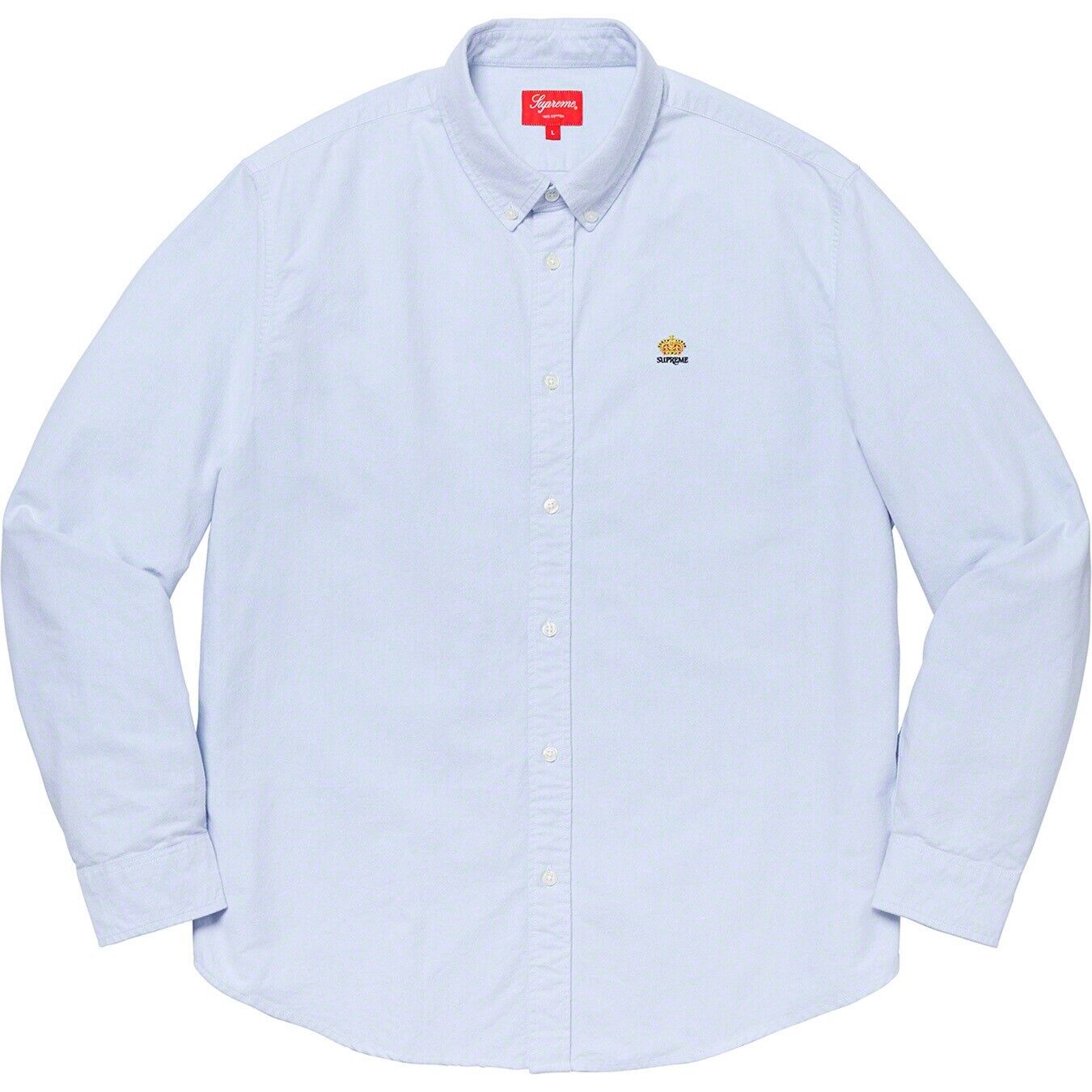 Supreme Flannel Oxford Shirt Light Blue SIZE SMALL FW 19 Supreme Flannel Oxford Shirt Light Blue SIZE SMALL FW 19