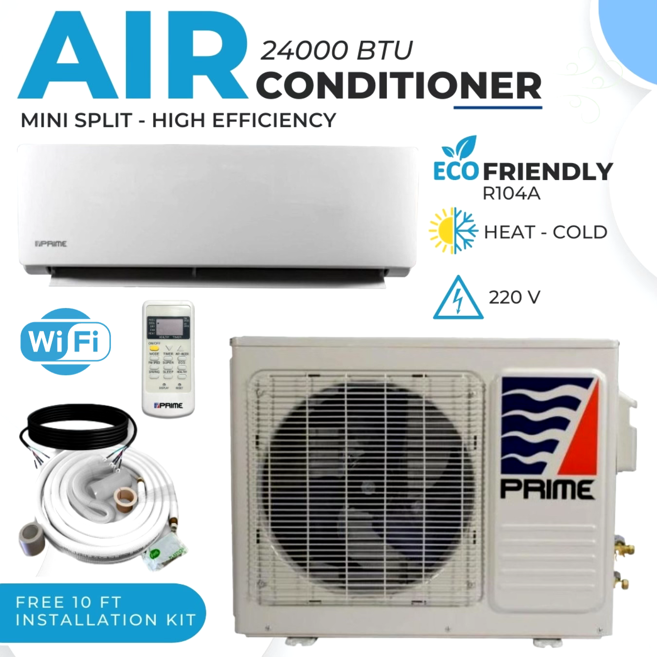 Mini Split  Ac Ductless Heat Pump  Wifi 220v