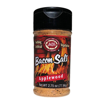 J&D's Applewood Bacon Salt 2.5 oz All Natural Bacon Flavored Seasoning Spice Rub