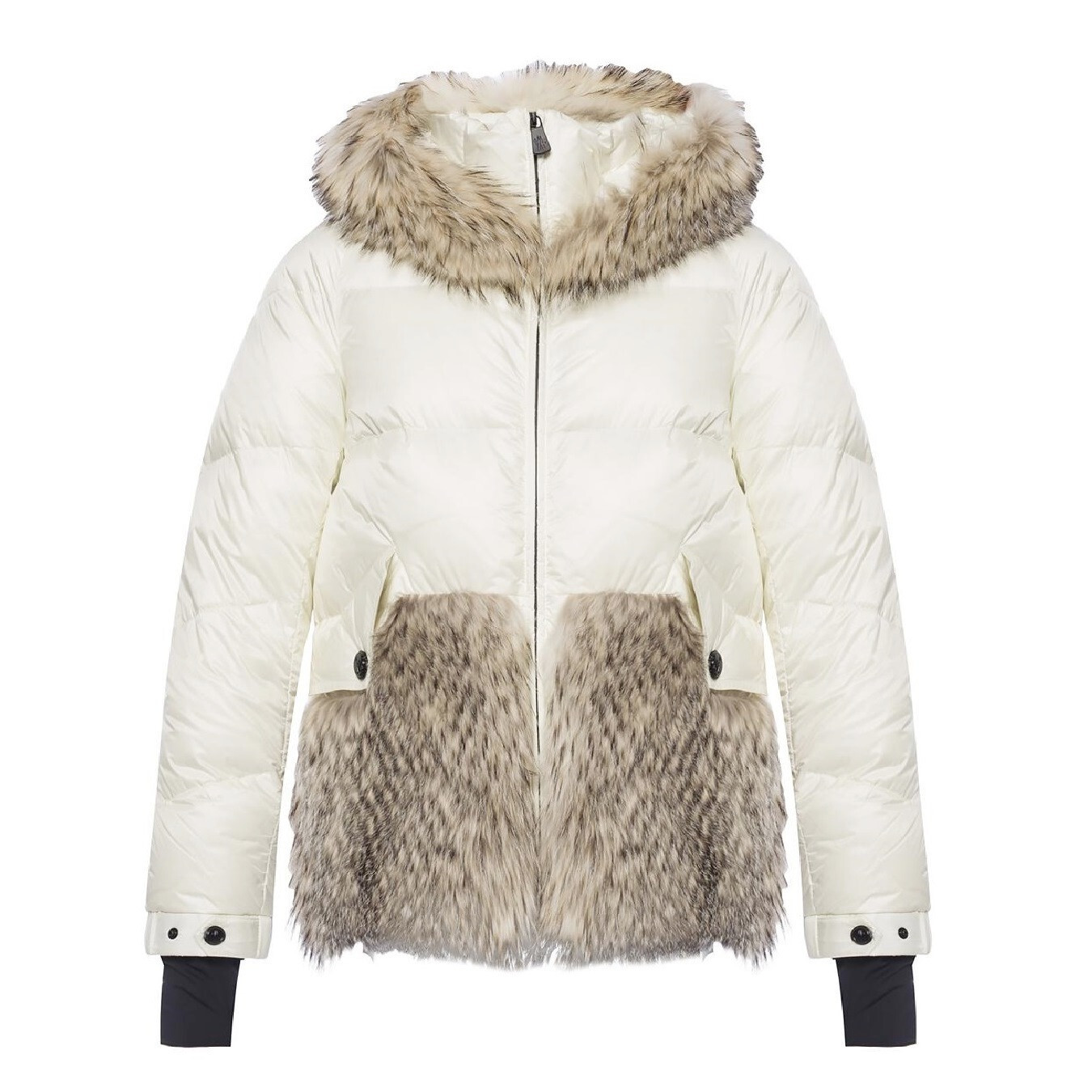 MONCLER GRENOBLE JOUX Short Down Jacket Quilted Puffer Hood