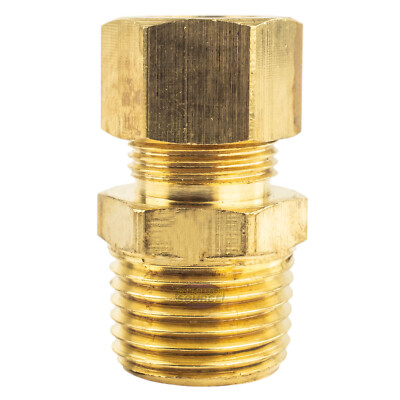 1/2'' OD x 1/2'' Male NPT Connector Brass Compression Fitting for 1/2'' OD Tube