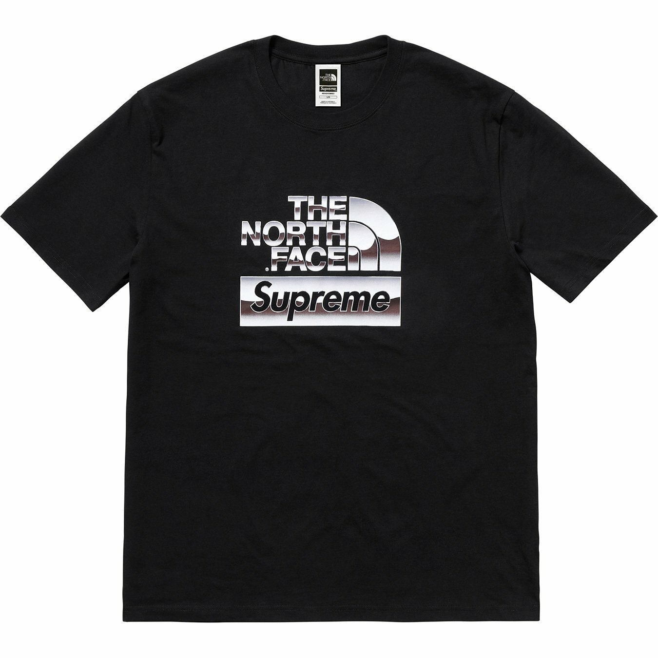 Supreme x The North Face Metallic Logo Tee Black Supreme x The North Face Metallic Logo Tee Black