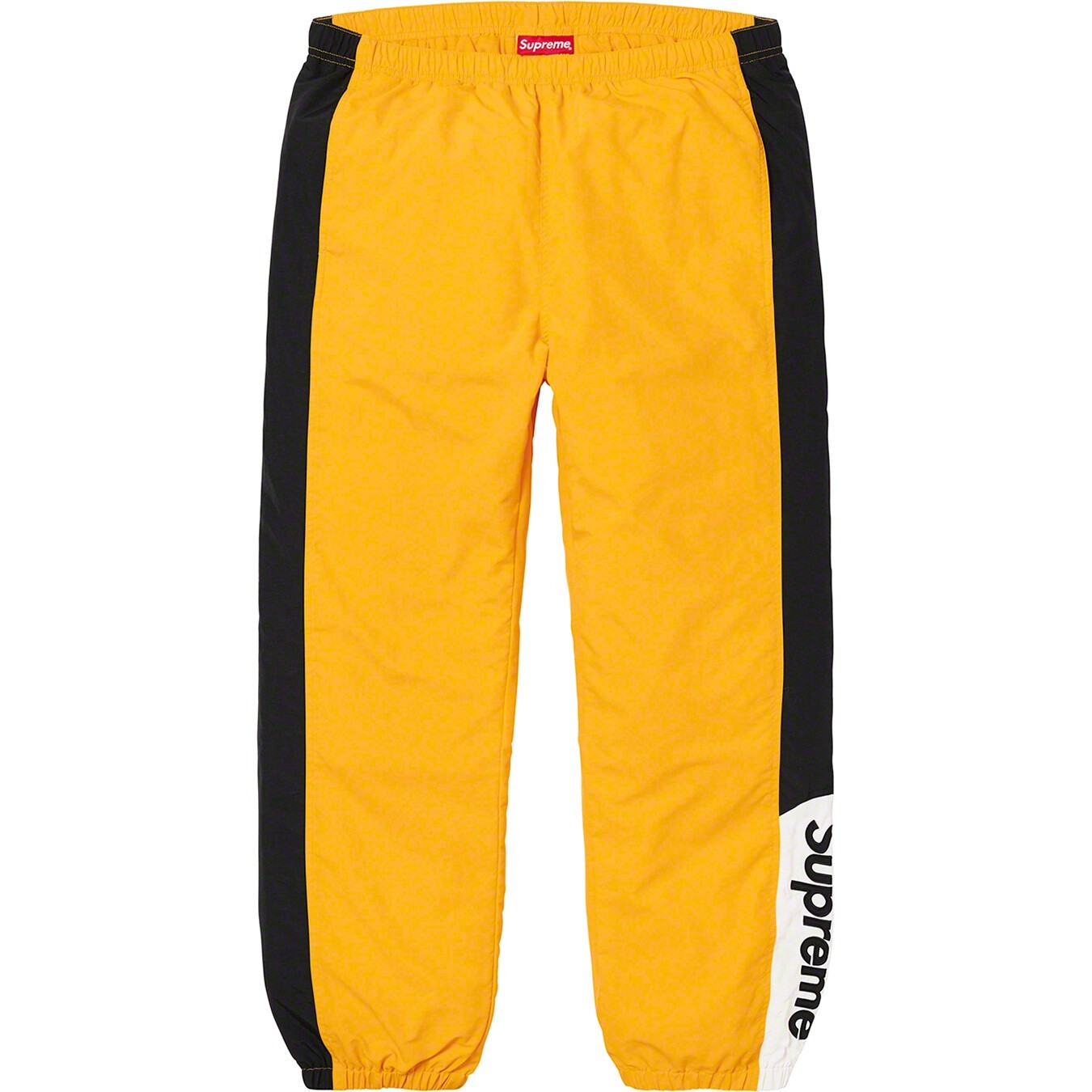 Supreme Side Logo Track Pant Gold FW19 (FW19P47) Men's Size Supreme Side Logo Track Pant Gold FW19 (FW19P47) Men's Size