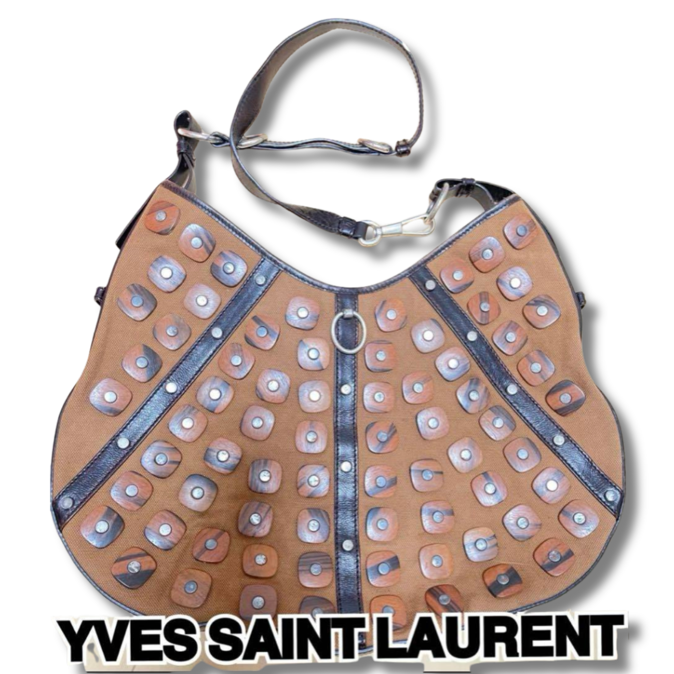 Yves saint Laurent Rive Gauch モンバサ　バッグ Yves Saint Laurent Rive Gauche Mombasa Bag Canvas Leather