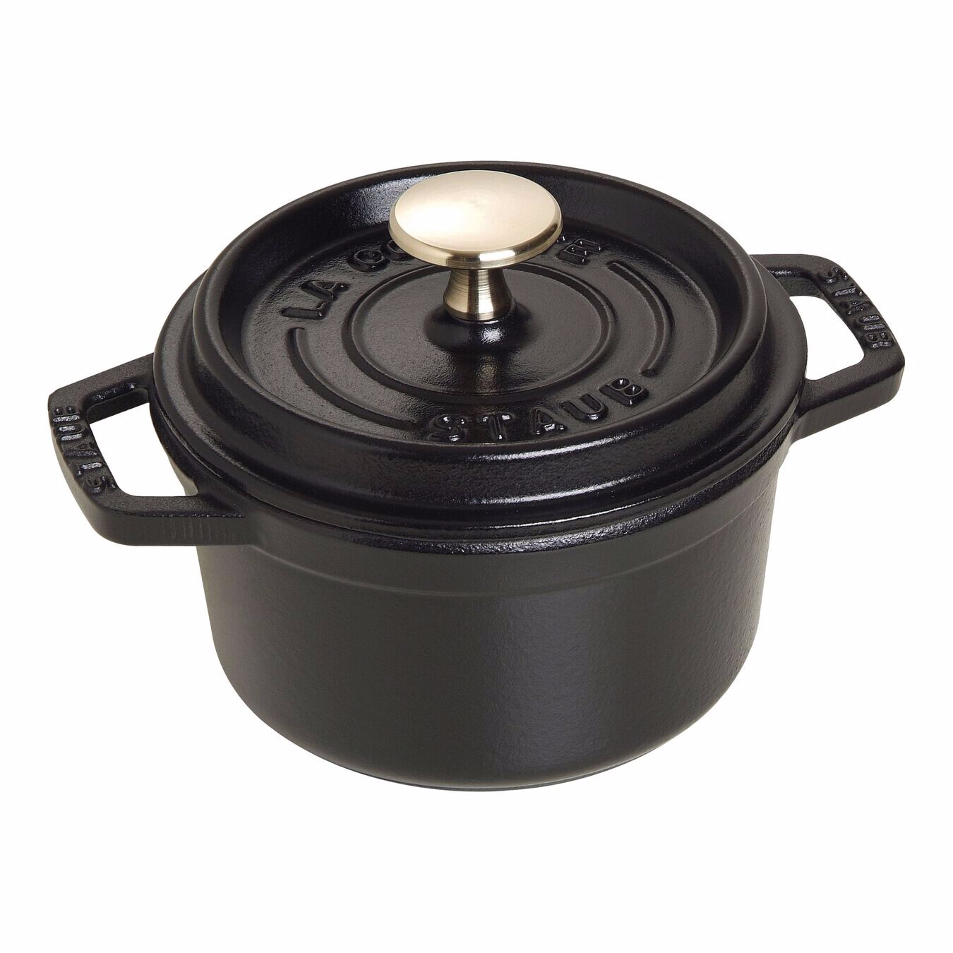 STAUB　14cm Staub - Round Cocotte 14cm Black Staub - Cast Iron Cocotte