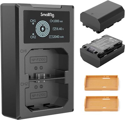 SmallRig NP-FZ100 Camera Battery and Charger Kit fpr Sony A7SIII A7IV 3824