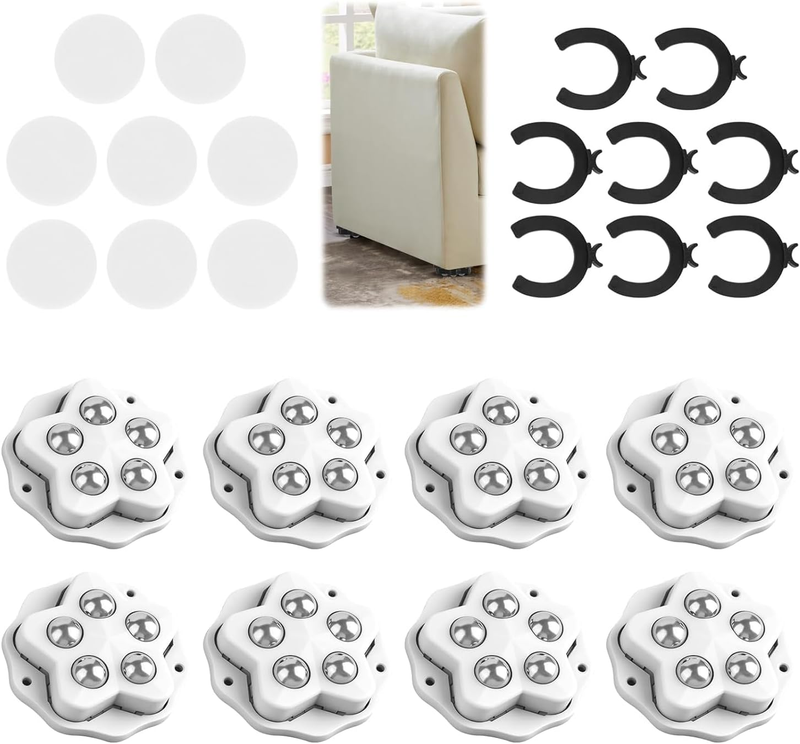 8Pcs Caster Wheels, Adhesive Caster Wheels for Kitchen Appliances, Mini Applianc
