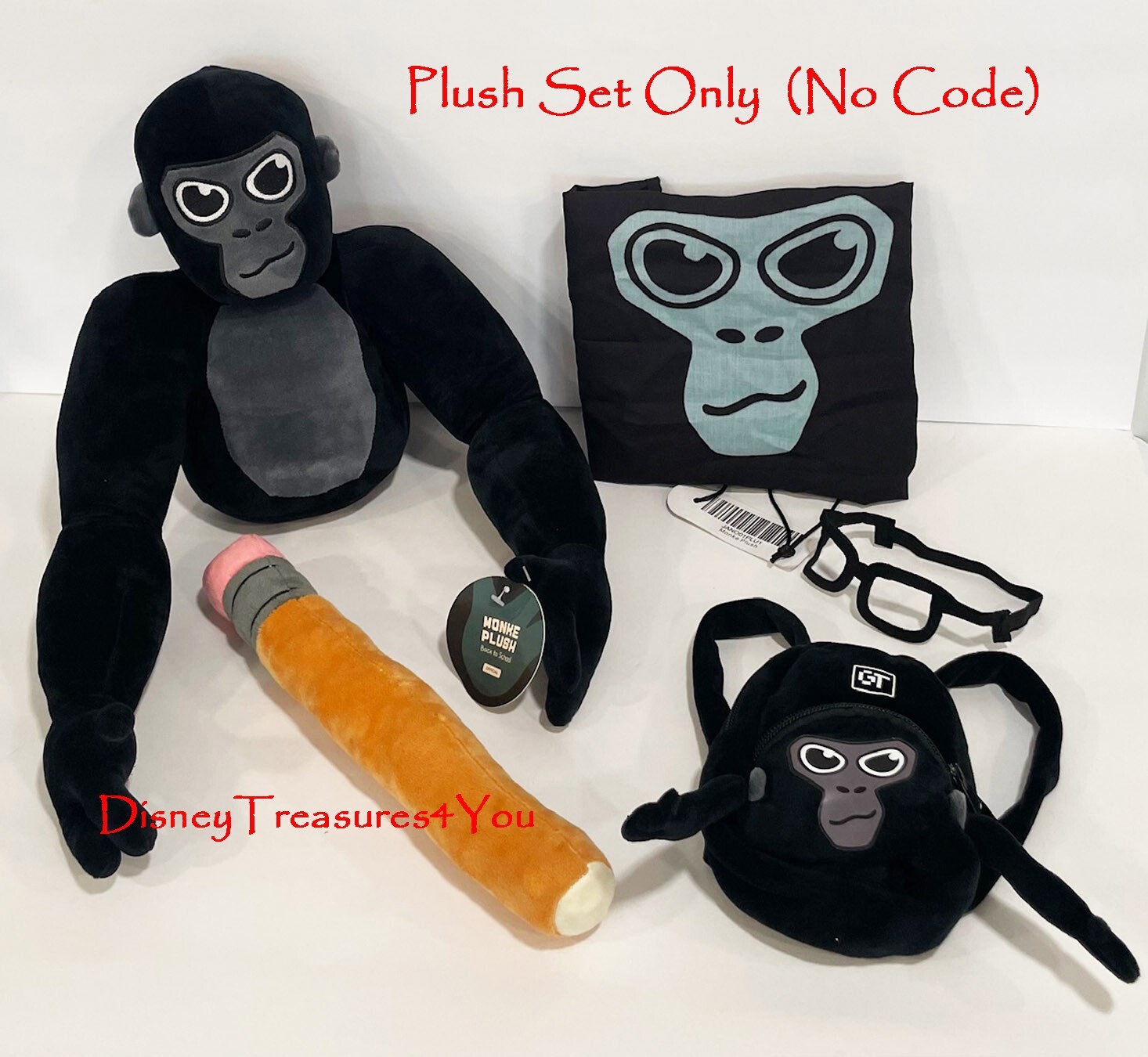 Official PLUSH SET ONLY! (NO CODE) Gorilla Tag School Monke