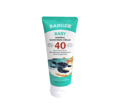 Badger Baby Sunscreen Cream spf 40 Reef Friendly Chamomile & Calendula 2.9 fl oz