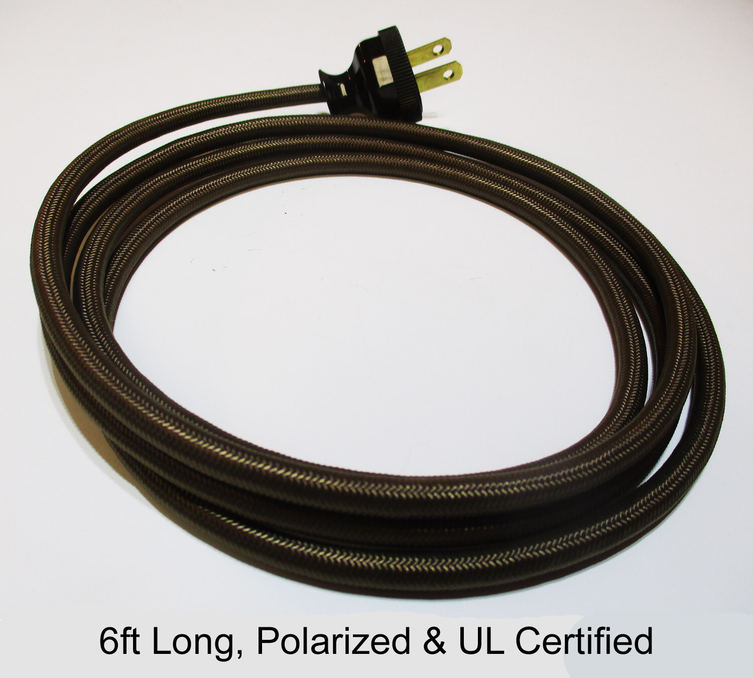 New Vintage Style Cloth Covered Electrical Cord w/ Repro Bakelite