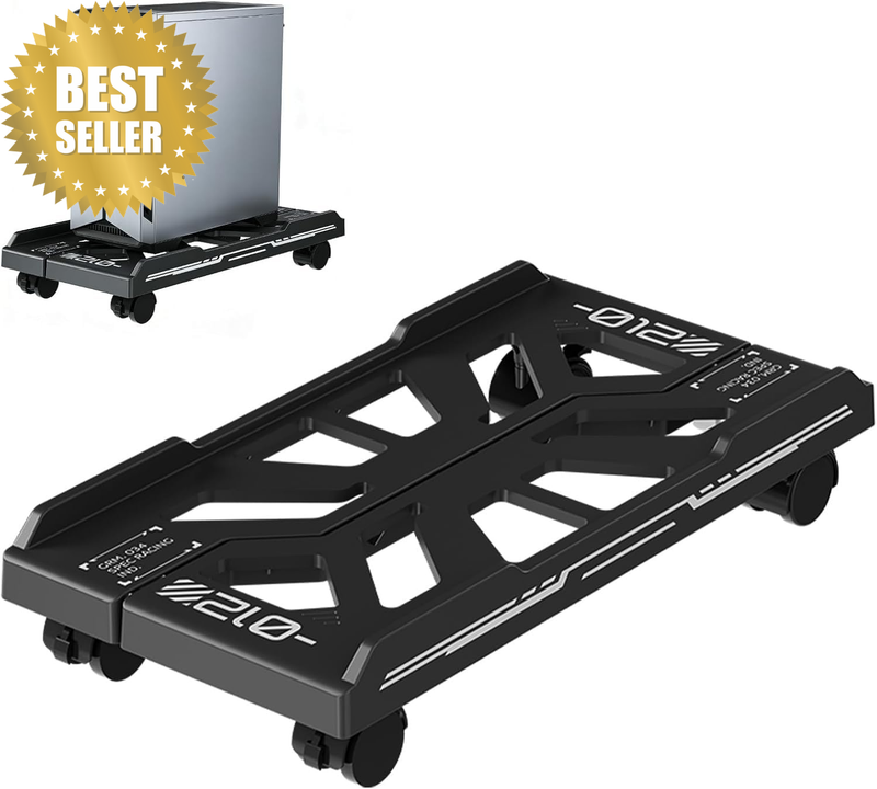 Adjustable PC Stand for Floor, Computer Tower Holder with with 4 Locking Caster