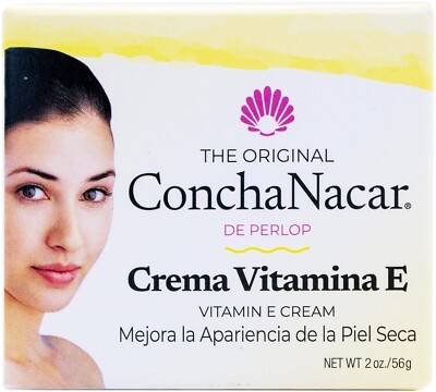 Concha Nacar Cream Vitamin E con Manzanilla de Perlop La Original 2 oz / 56g