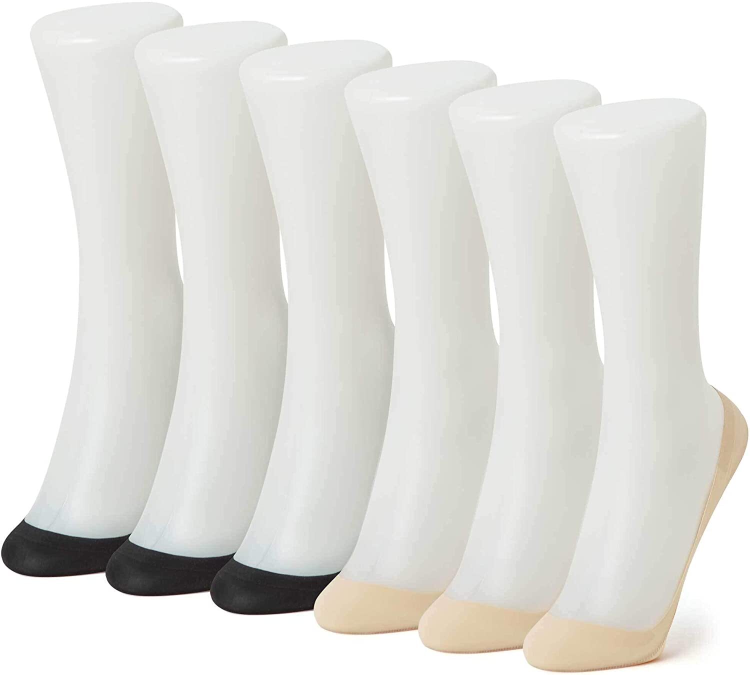 Sheec Ultra Low No Show Women's Sock Liner-Footie for Heels, Flats (6-12 Pairs)