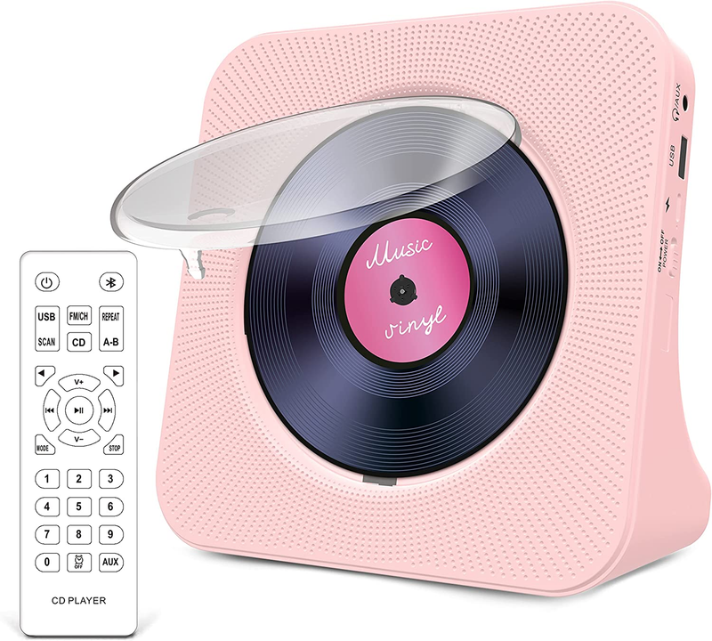CD Player Portable with Bluetooth 5.0, Hifi Sound Speaker, CD Music Player with
