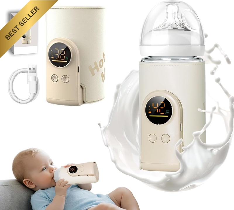 Portable Bottle Warmer for Travel, Rapid Warming with Battery(8000Mah), Warm for