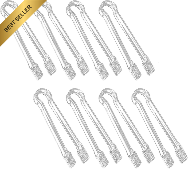 8 PCS Clear Buffet Serving Tong Mini Transparent Kitchen Buffet Appetizers Tongs