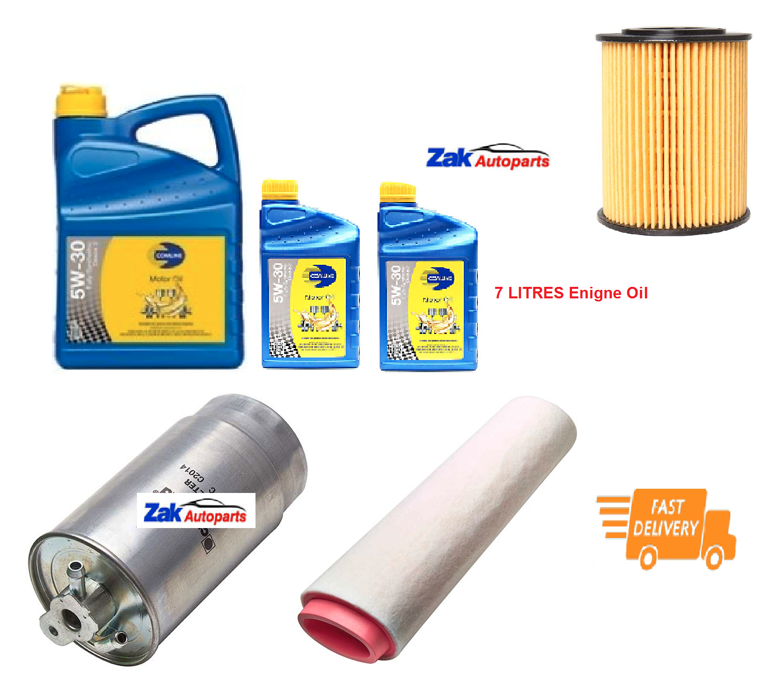 FOR BMW X5 E53 0003) 2.9D 3.0D AIR OIL FUEL FILTERS & ENGINE OIL