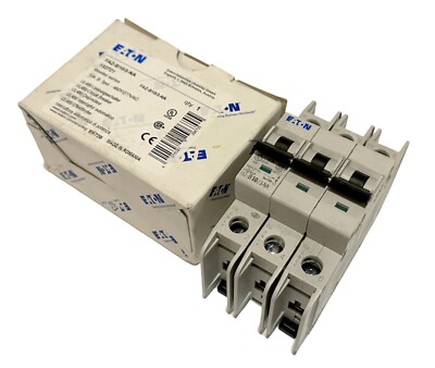 Eaton FAZ-B10/3-NA Miniature Circuit Breaker 10A 3 Pole 480/277V Din Rail