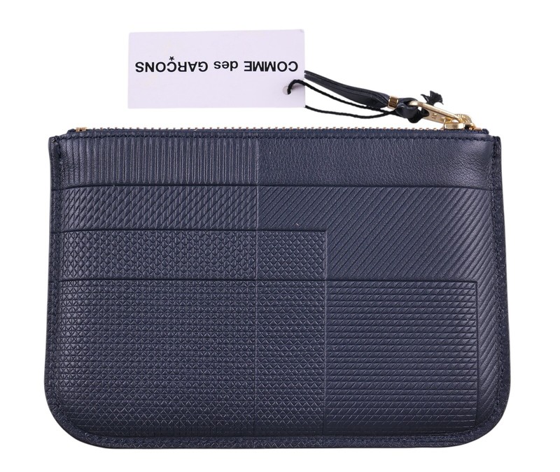 【新品未使用】Wallet COMME des GARCONS ネイビー NEW COMME des GARCONS Navy Blue Leather Zip Pouch Coin Wallet | eBay