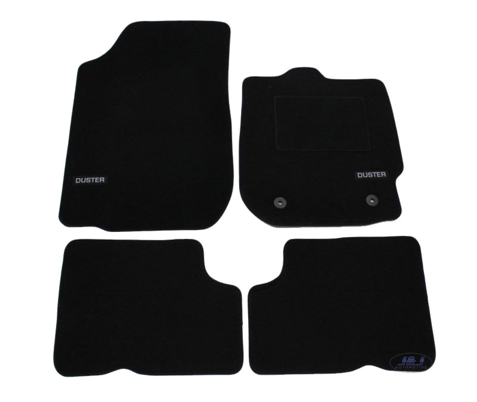 LUKDA001 Logo TAILORED Black floor Car Mats for DACIA DUSTER 2013