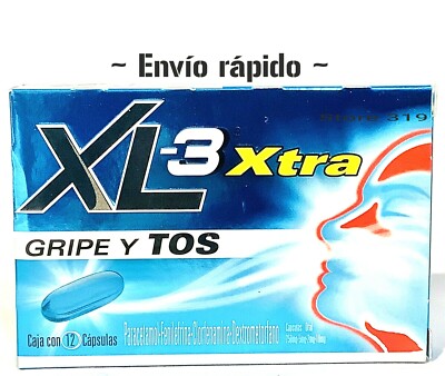 XL-3 Xtra Cold / Cough Medicine 12 Caps 