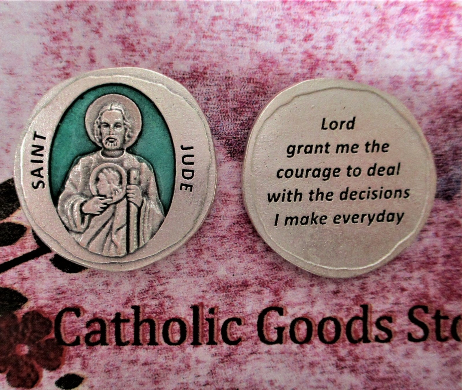 St Jude - Lord Grant me the Courage. - Green - Pocket