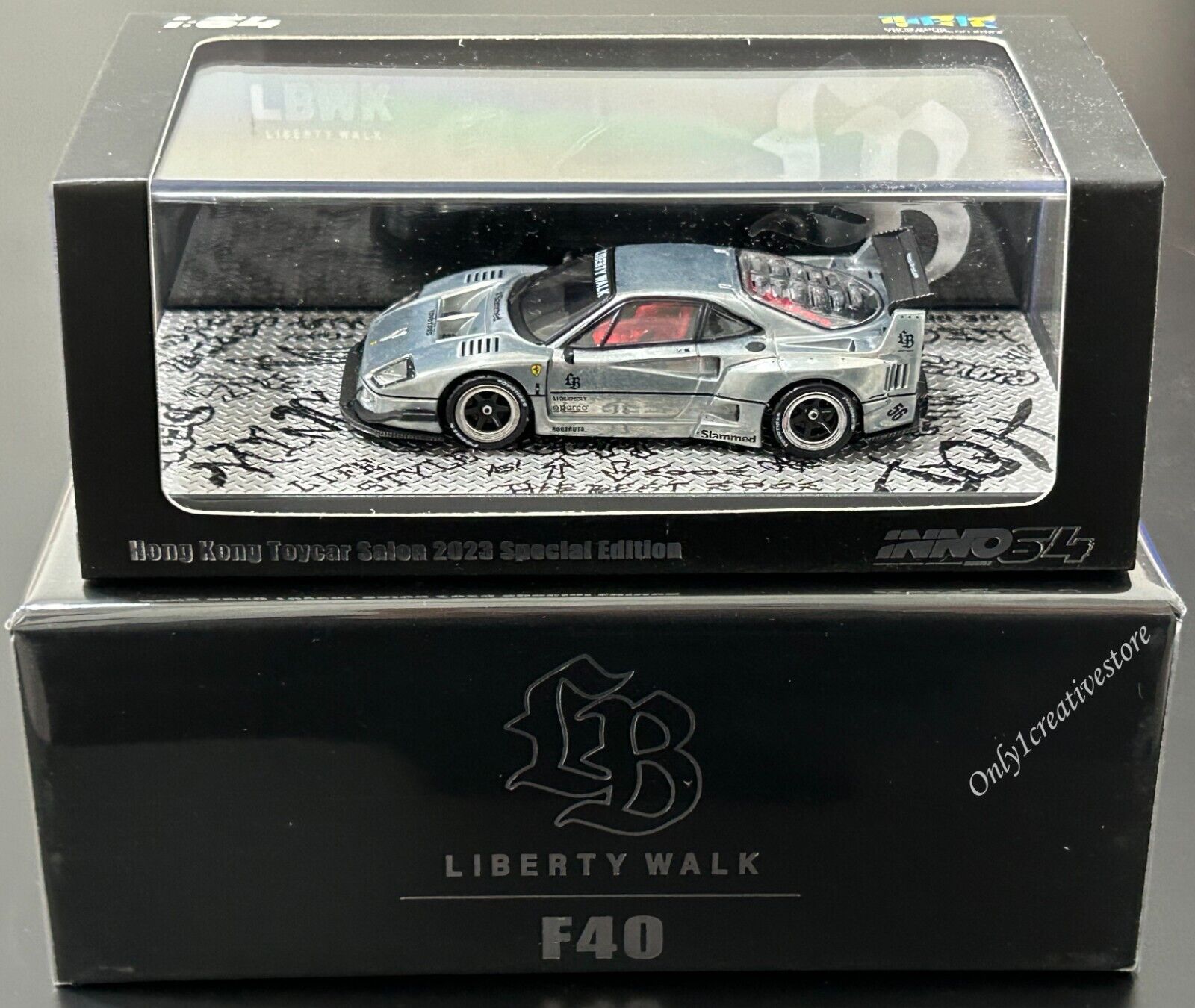 INNO64 LBWK Ferrari F40 Hong Kong Toycar Salon 2023 Matte INNO64 LBWK Ferrari F40 Hong Kong Toycar Salon 2023 Matte