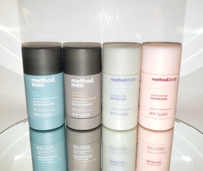 Method Body Deodorant Aluminium Free Men Women Unisex 2.65oz YOU CHOOSE