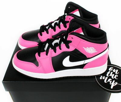 Nike Air Jordan 1 Retro Mid Pink Black Pinksicle GS UK 3 4 5 6 7 US  NewのeBay公認海外通販｜セカイモン