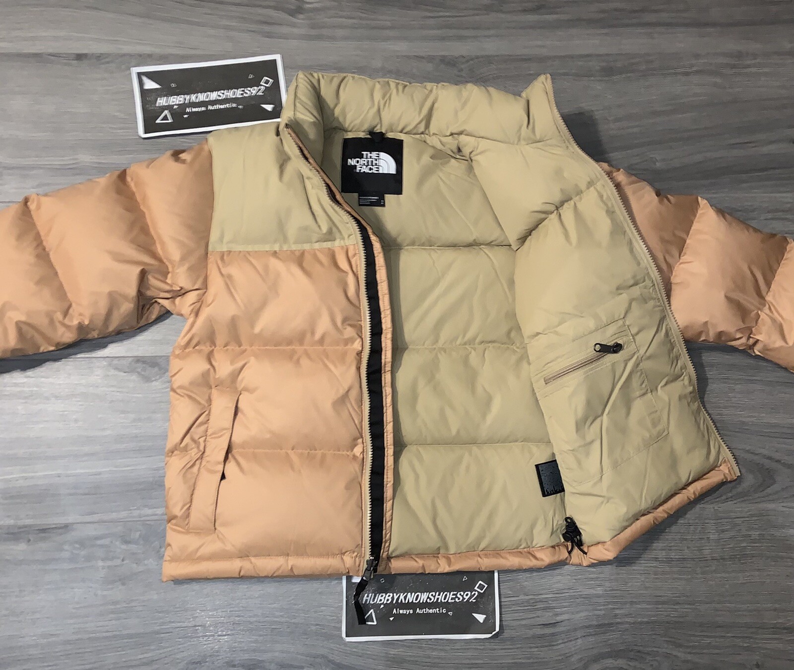 Pre-owned The North Face Women's 1996 Retro Nuptse 700-down Jacket - Almond Butter - In Beige