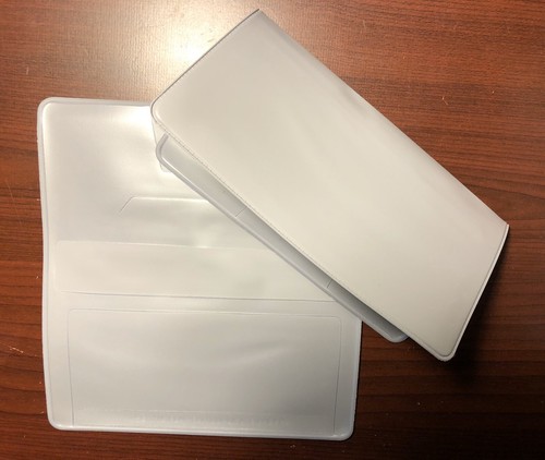 1 NEW Light Gray VINYL CHECKBOOK COVER WITH DUPLICATE FLAP