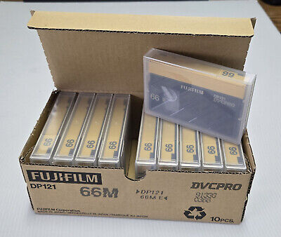 NEW Lot of 10 FUJIFILM DP121-66M DVCPRO 66-Minute Video Cassette Tape