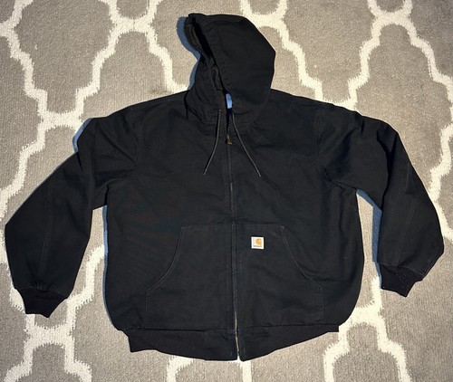 Vintage Carhartt J131 Duck Thermal Lined Hooded Zip Jacket