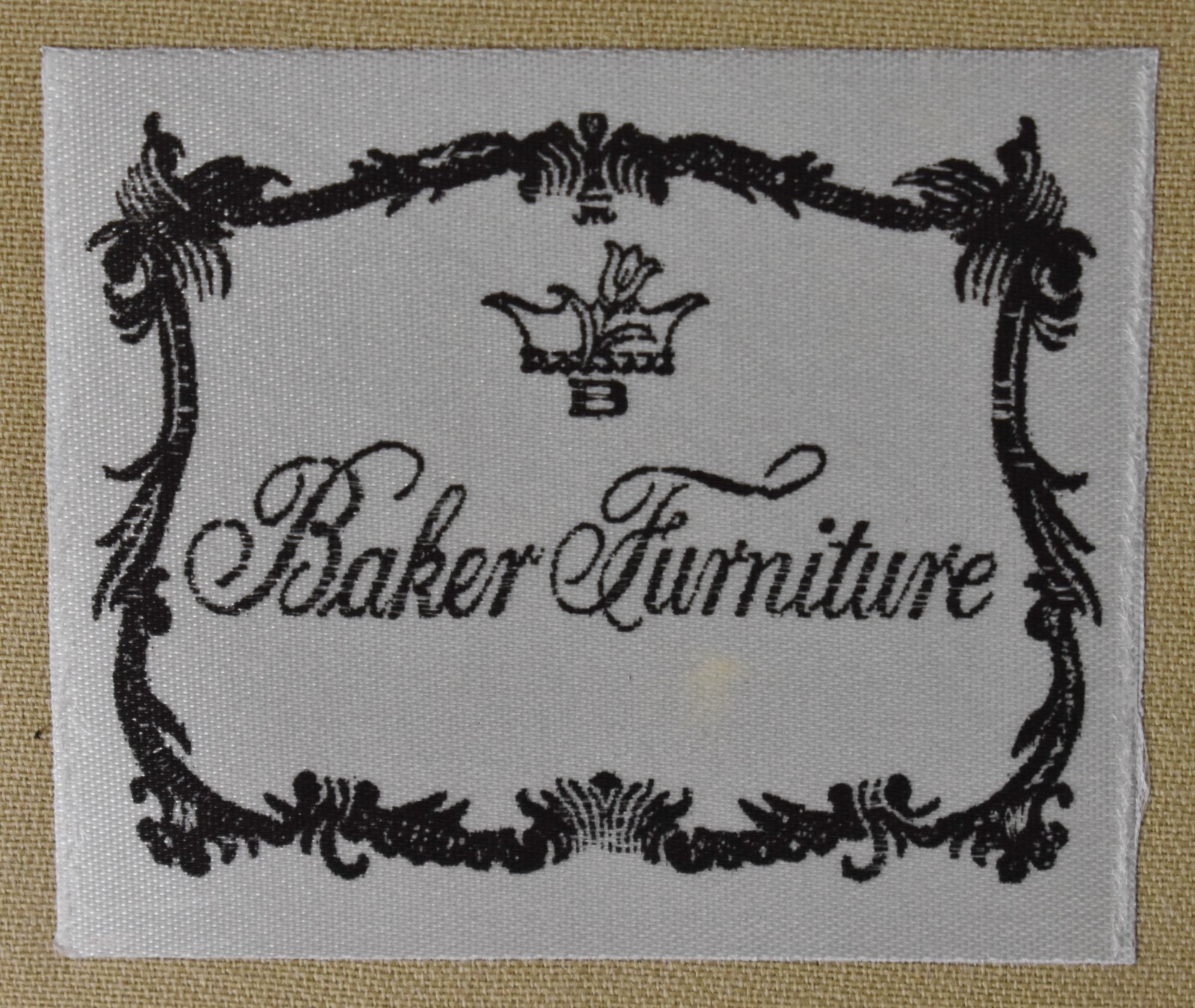 BAKER Upholstered Chaise Lounge with High End Colorful Stripped Fabric