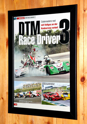 DTM TOCA Race Driver 3 Rare Small Poster / Old Ad Page Framed PlayStation 2 Xbox