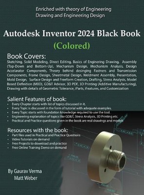 Autodesk Inventor 2024 Black Book by Gaurav Verma Hardcover Book
