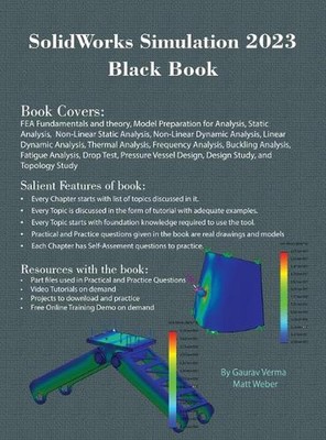 SolidWorks Simulation 2023 Black Book by Gaurav Verma Hardcover Book