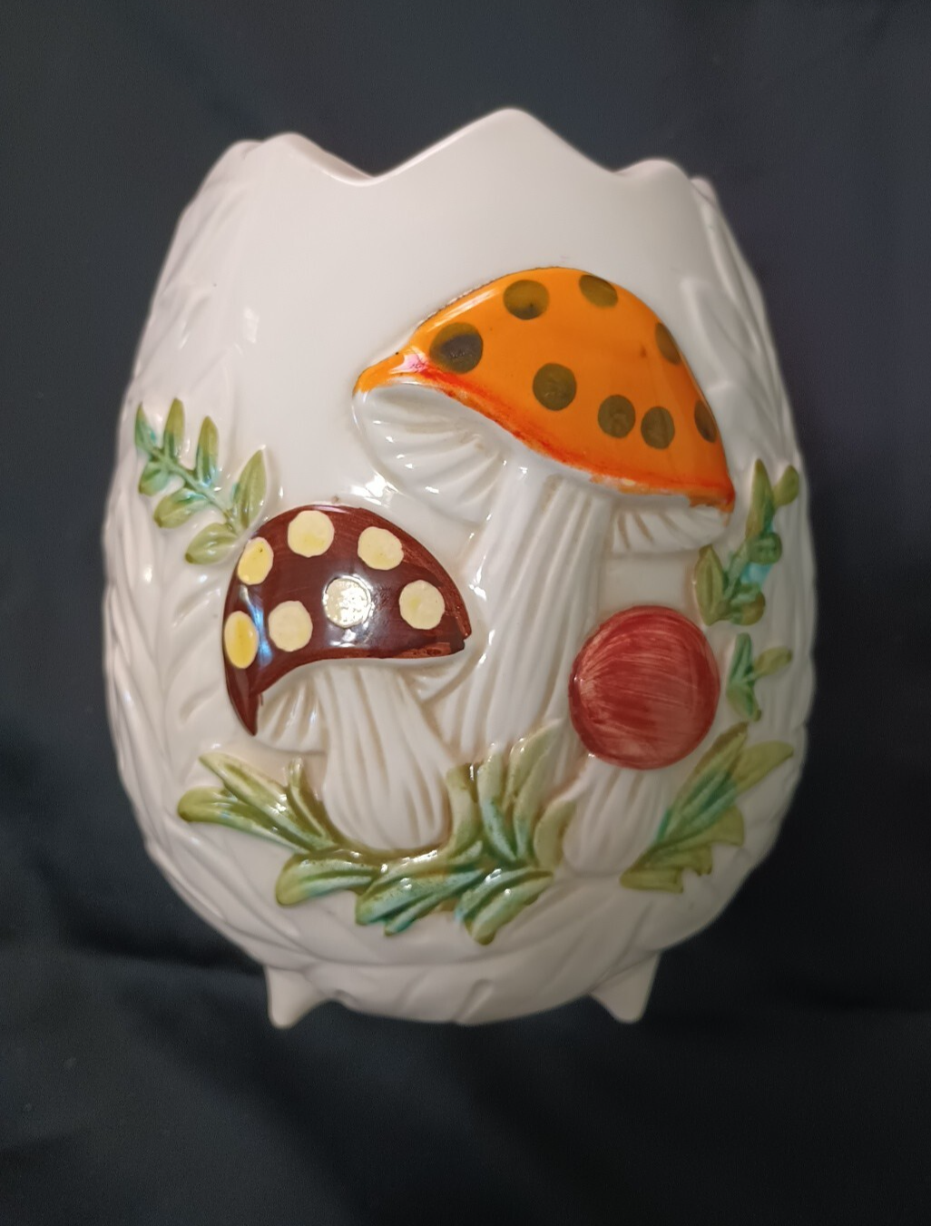 Rare 1976 Sears & Roebuck Merry Mushroom Egg Shape Vase Planter | eBay