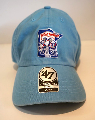 Minnesota Twins 47 Brand Fitted Light Blue Navy Dad Hat Cap Size Large