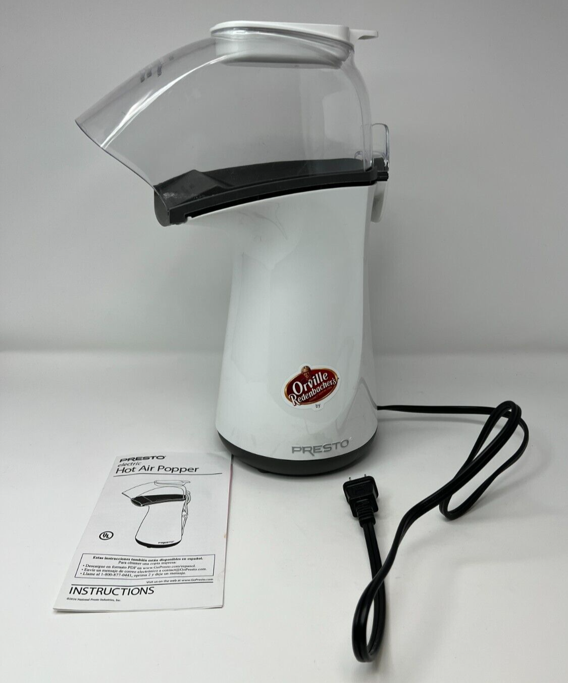 Presto Orville Redenbacher's Electric Hot Air Popcorn Popper With Butter Dish
