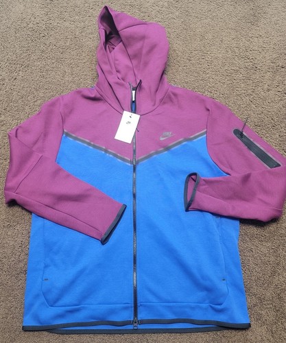 Men's XL Nike Sportswear Tech Fleece Full-Zip Hoodie Sangria