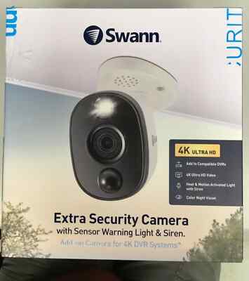 Swann SWPRO-4KWLB Indoor/Outdoor Wired 4k Surveillance Camera- Open Box New