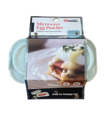Culinary Elements Economy Kitchen Accessory Microwave Egg Poacher Plastic White