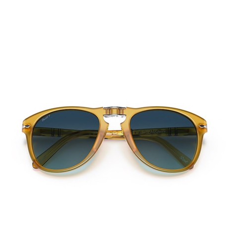 Pre-owned Persol Authentic  Polarized Steve Mcqueen 714sm Folding Sunglass C. 204/s3 In Yellow