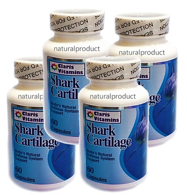 4 Shark Cartilage 750mg 240caps Defense System Cartilago de Tiburon Aches & Pain