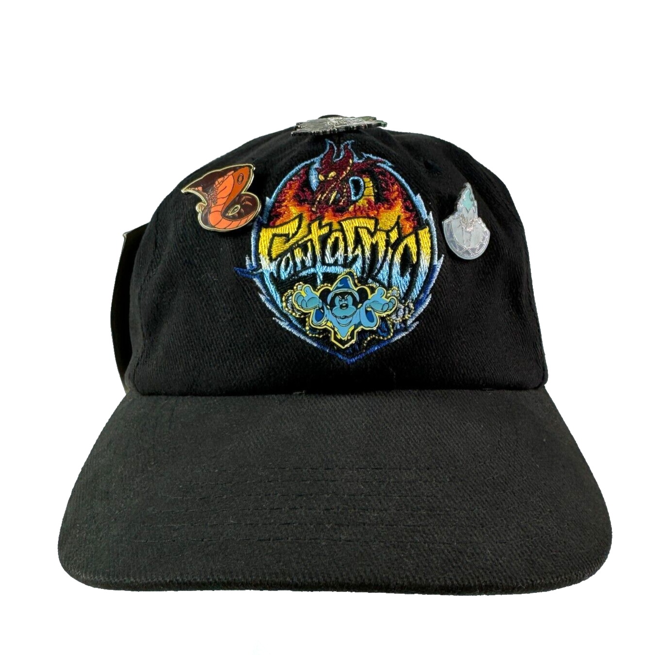 Vtg Disney MGM Fantasmic Strapback Hat with 4 Glow In The