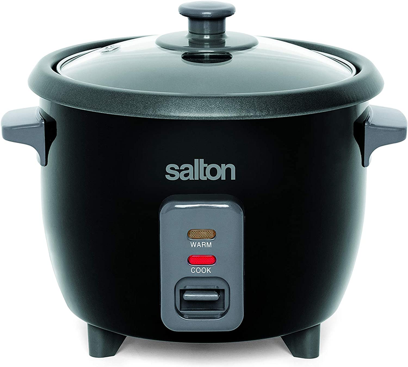 Salton Automatic, 6 Cup Rice Cooker, 6 Cups Cooked / 3 Cups Uncooked, Black, Sta