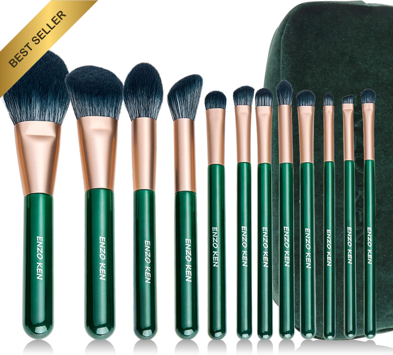 Natural Fiber & Goat Hair Makeup Brush Set Professional, Combined Hair Makeup Br