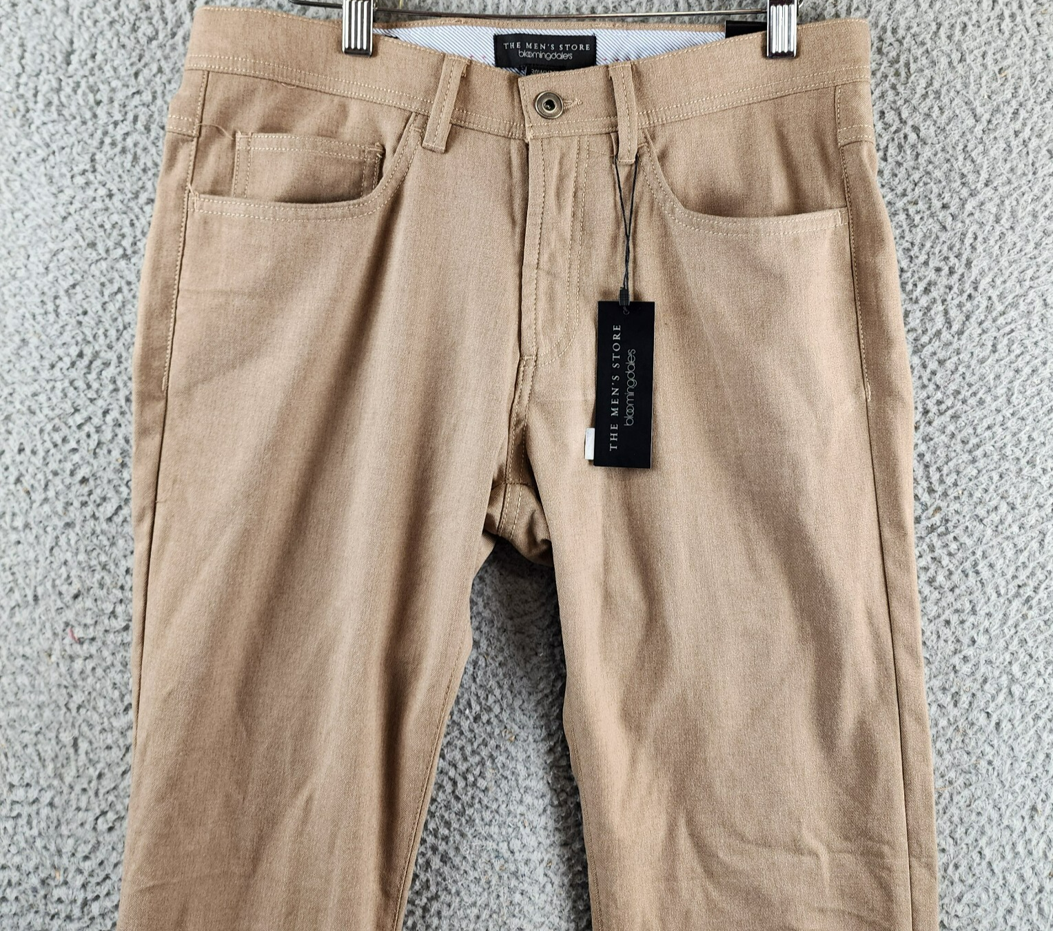 The Men's Store at Bloomingdale's Flannel Tailored Fit Pants Men's 30x30 Tan Mix - Picture 3 of 15